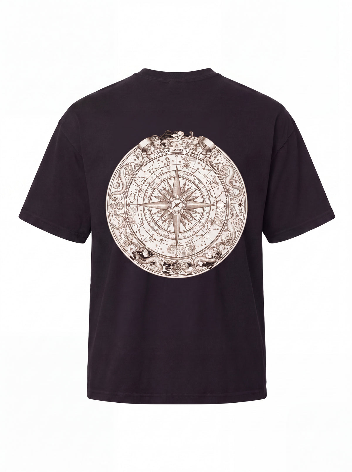 Compass Rose Tee — Vintage Nautical Map Back Print Shirt