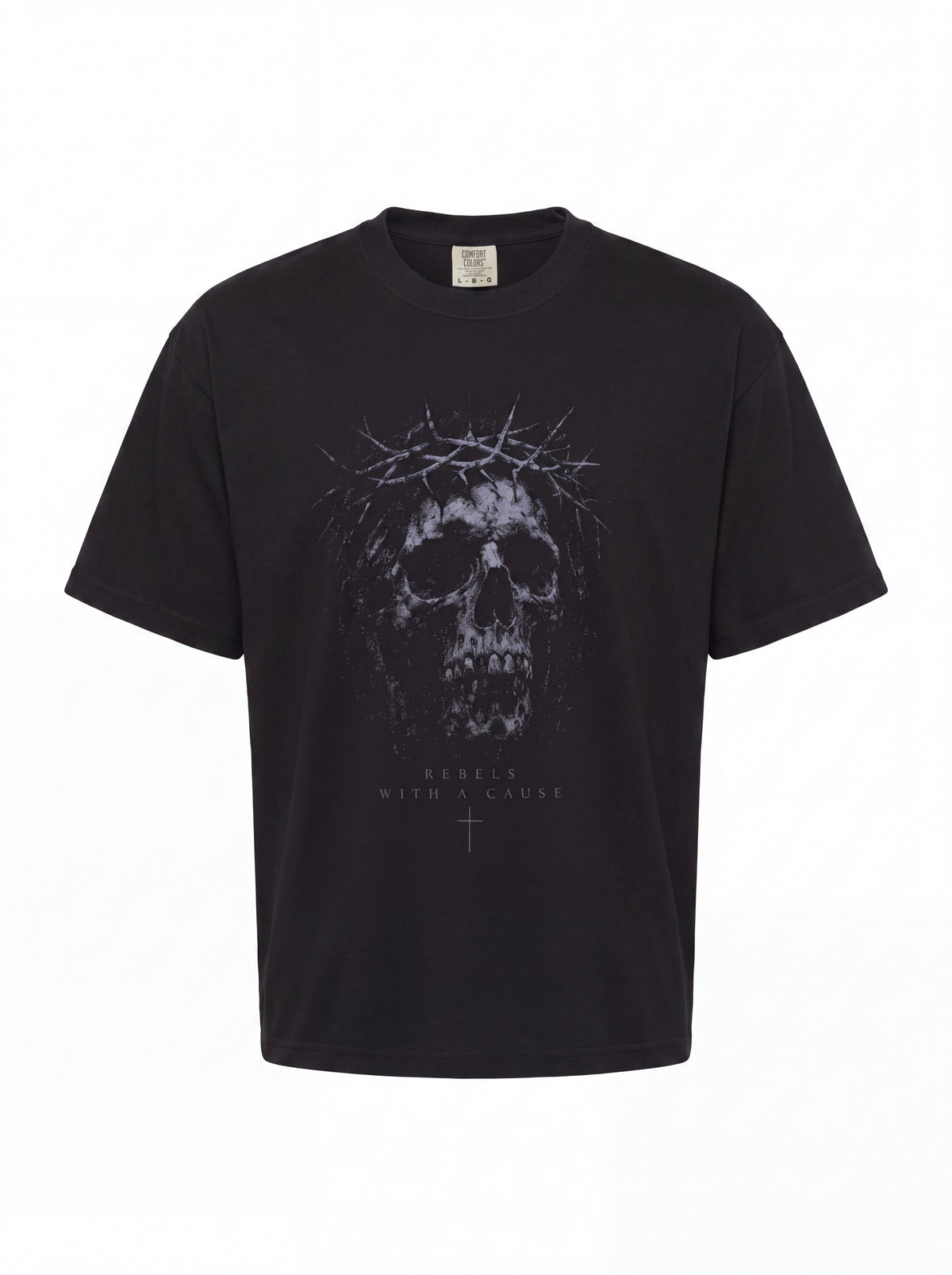 Crown of Thorns Skull Tee — Memento Mori Gothic Graphic Shirt
