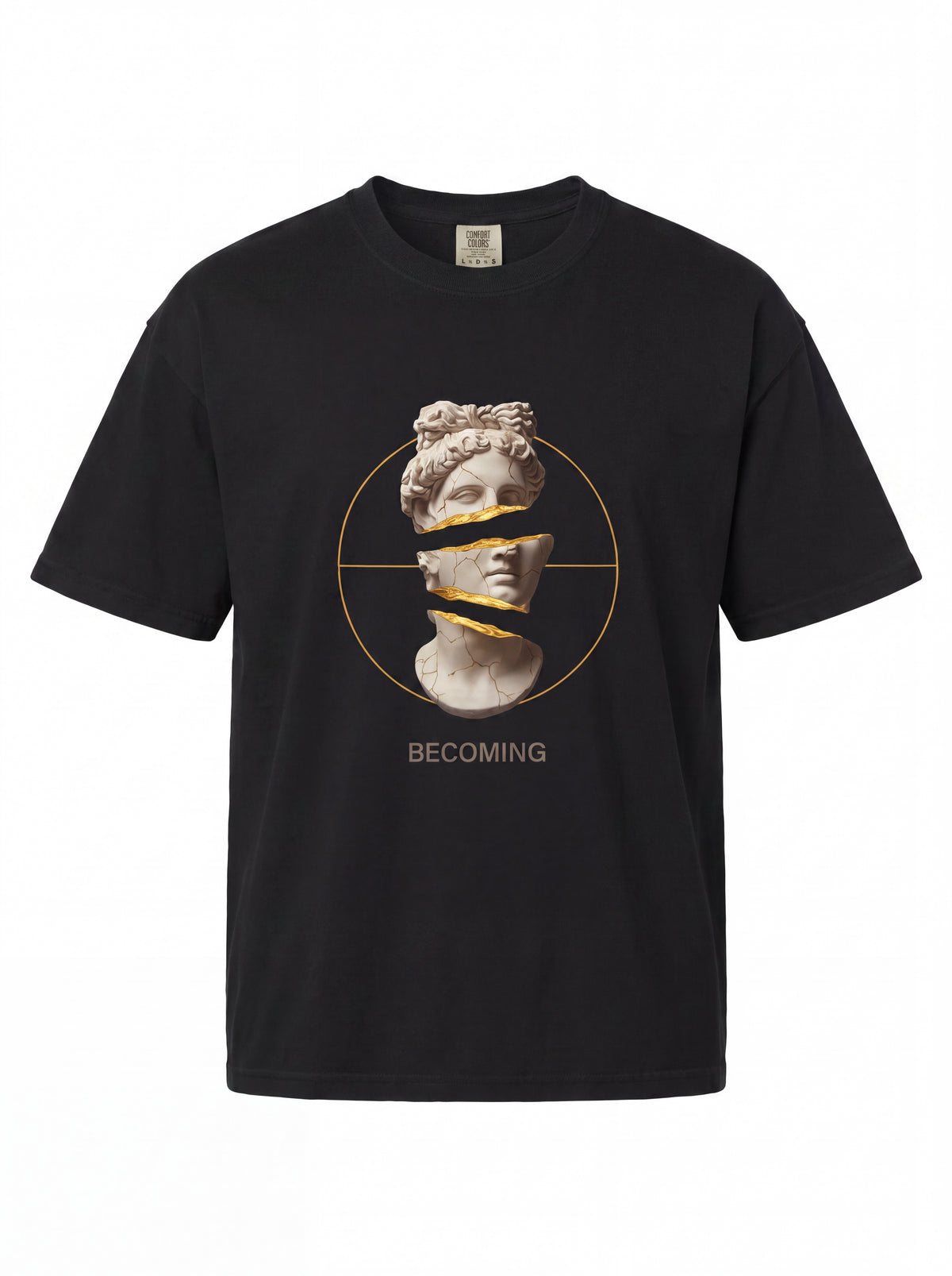 Marble Statue Tee — Unfinished Sculpture Art Graphic Shirt