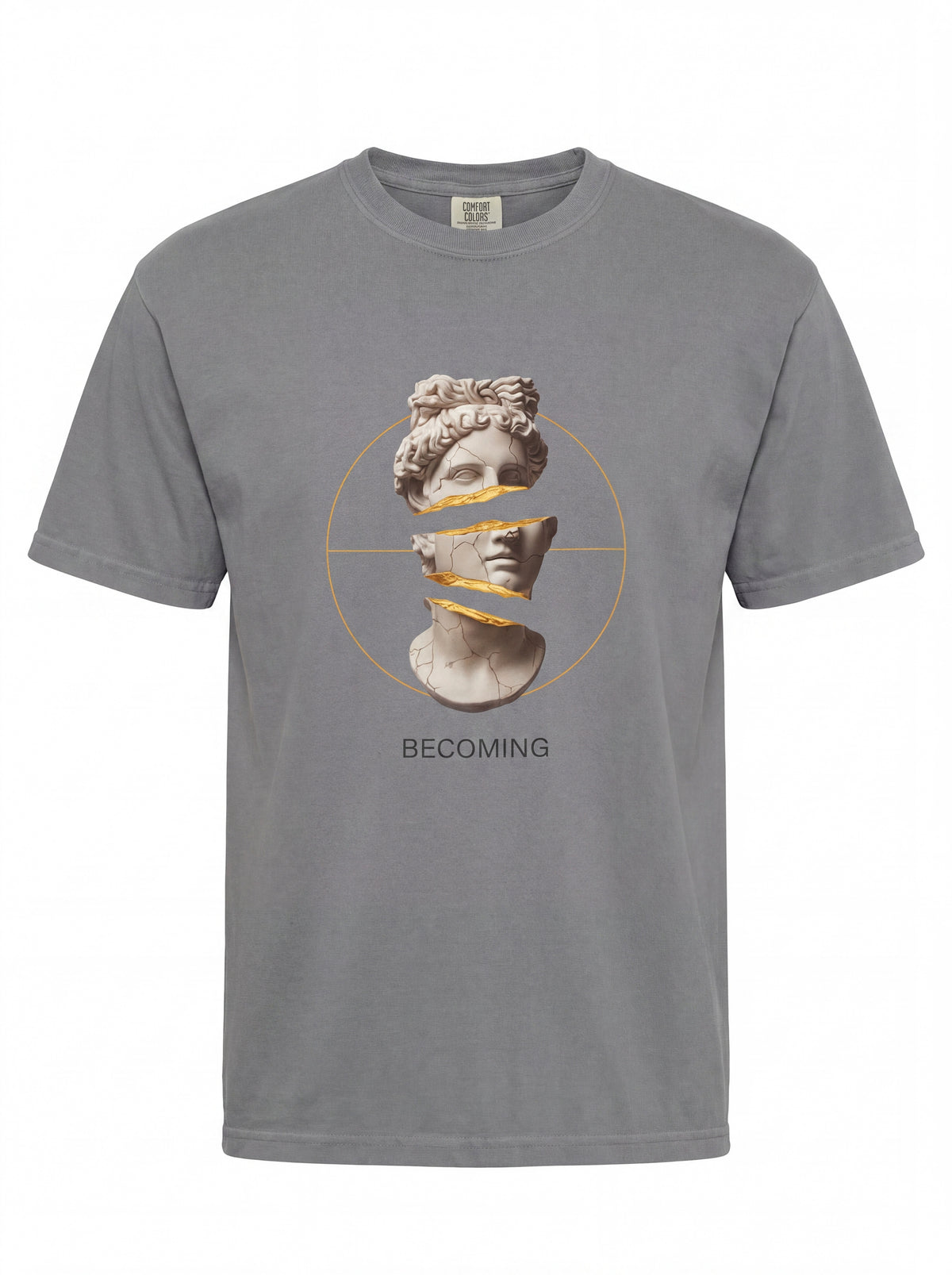 Marble Statue Tee — Unfinished Sculpture Art Graphic Shirt