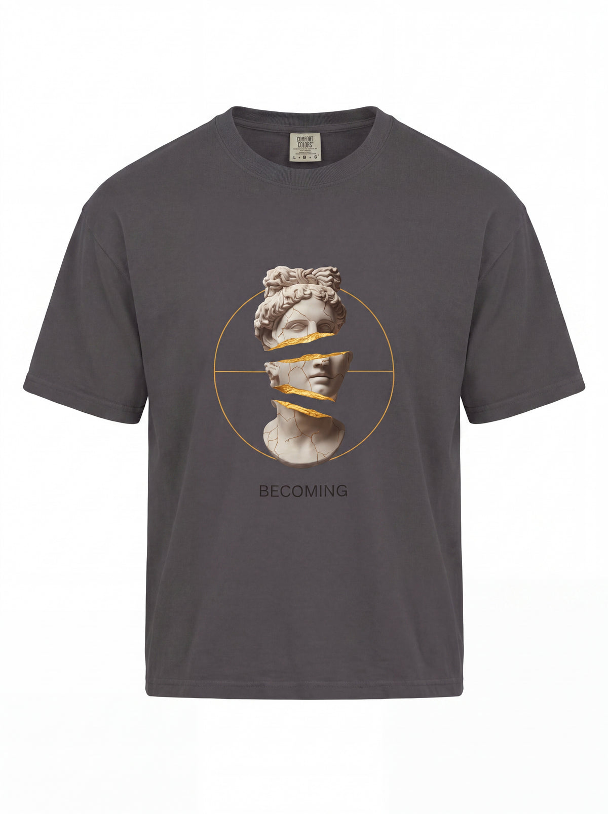 Marble Statue Tee — Unfinished Sculpture Art Graphic Shirt
