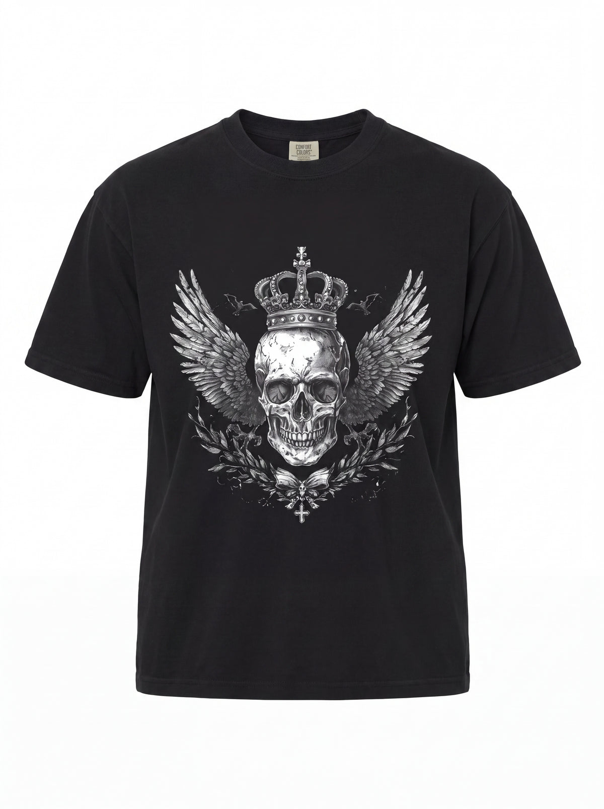 Skull Crown Tee — Winged Skull Graphic T-Shirt