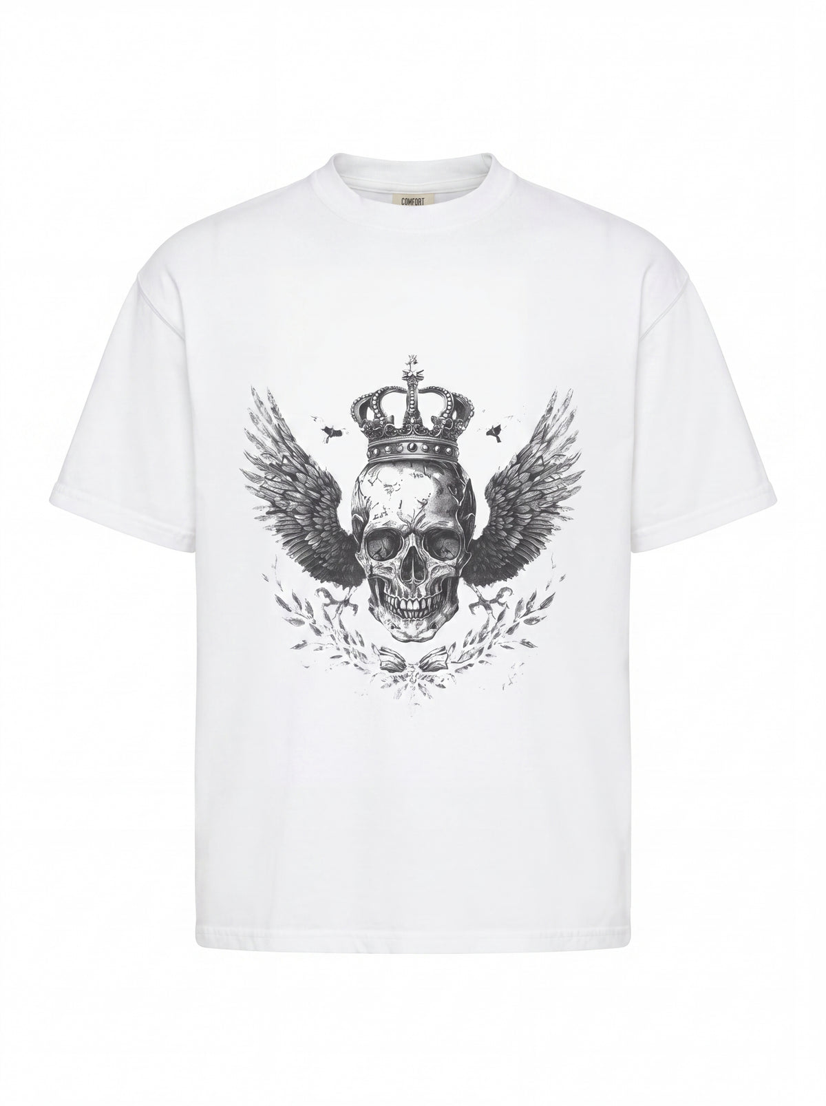 Skull Crown Tee — Winged Skull Graphic T-Shirt
