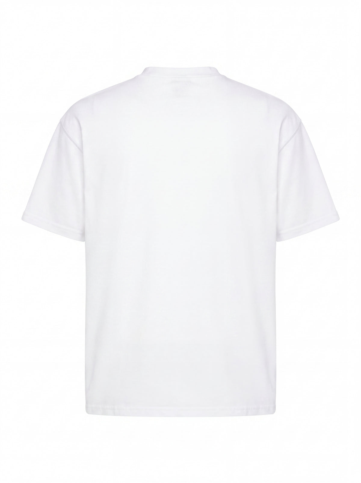 Unisex Heavyweight 6.1 oz Cotton Boxy Fit T-Shirt featuring crowned winged skull Graphic - 3D Ghost Mannequin Back Print View