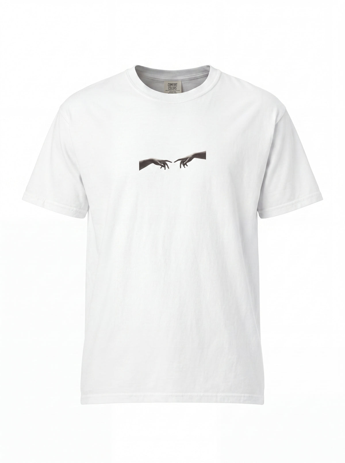 Unisex Heavyweight 6.1 oz Cotton Boxy Fit T-Shirt featuring apollo god sunburst Graphic - 3D Ghost Mannequin Front View
