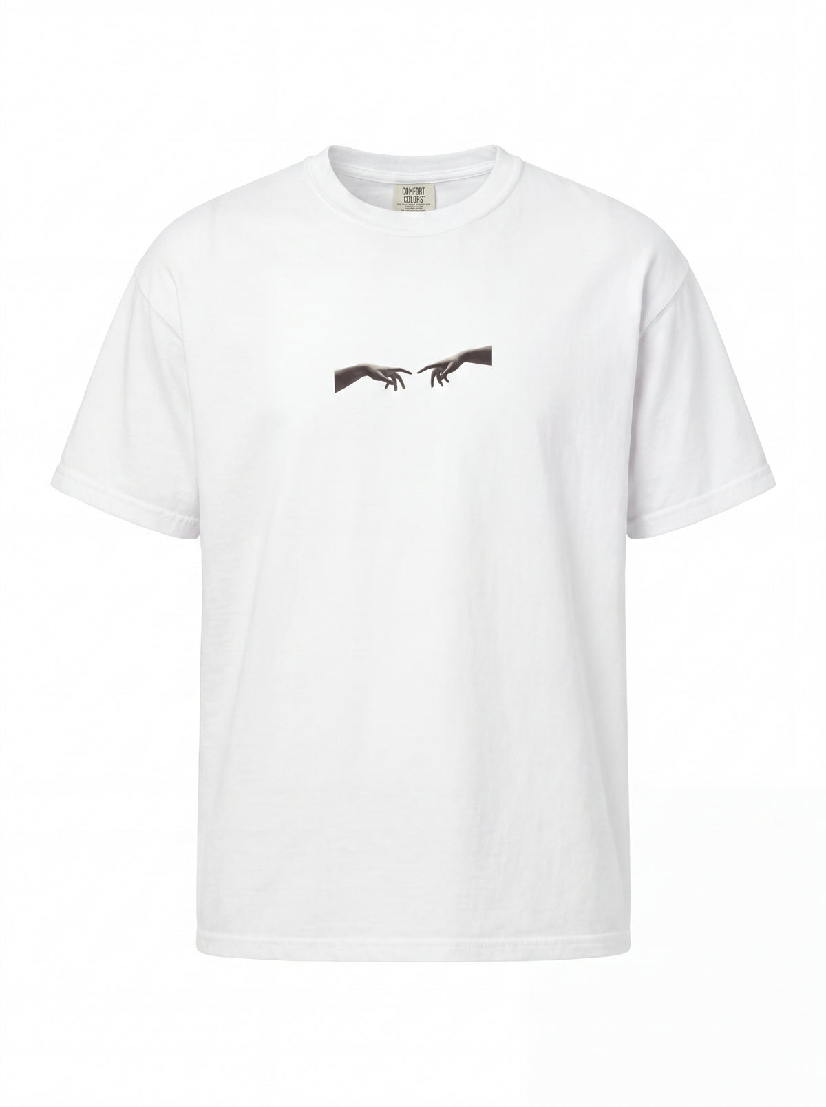 Unisex Heavyweight 6.1 oz Cotton Boxy Fit T-Shirt featuring apollo god sunburst Graphic - 3D Ghost Mannequin Front View