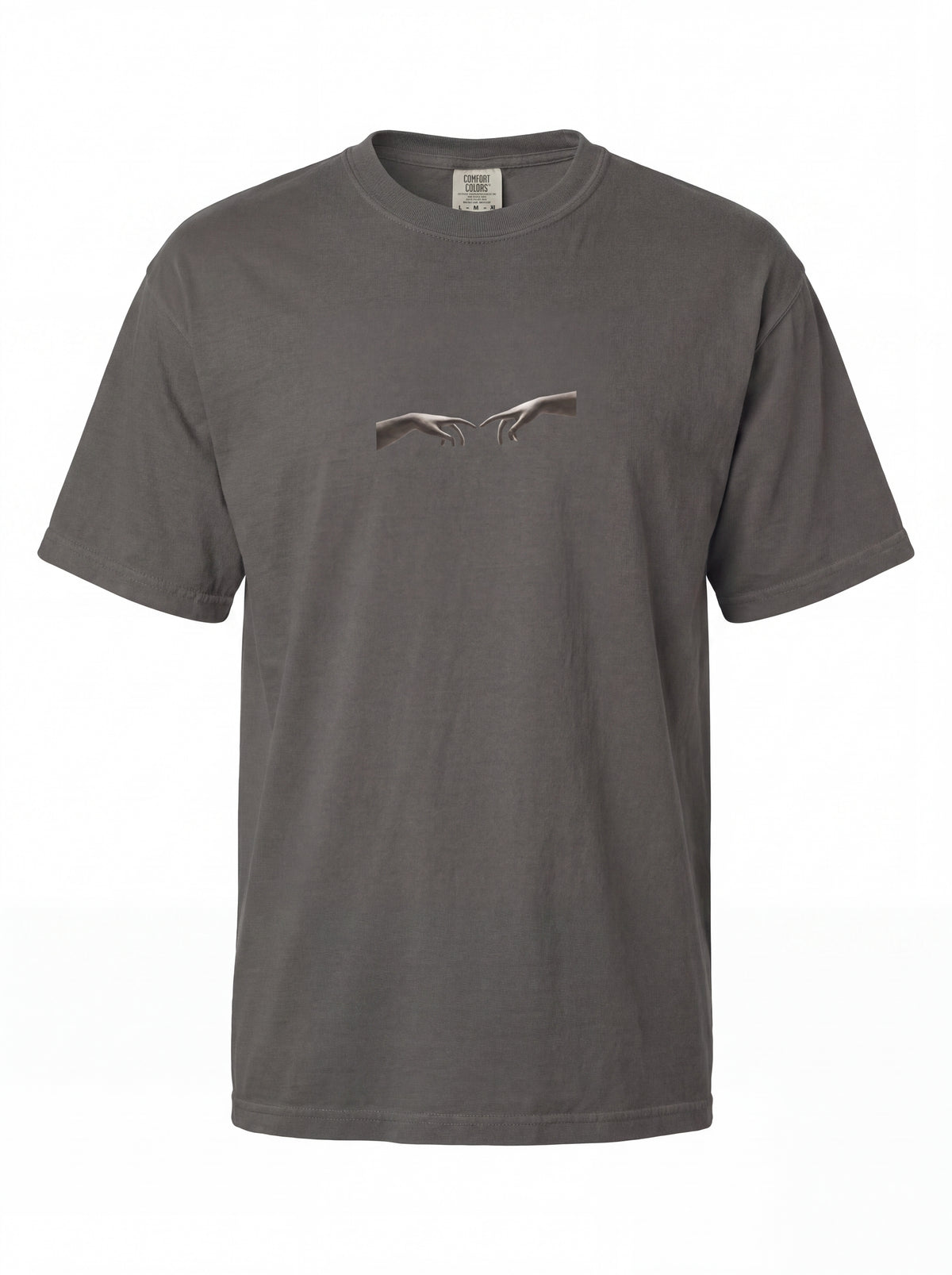 Unisex Heavyweight 6.1 oz Cotton Boxy Fit T-Shirt featuring apollo god sunburst Graphic - 3D Ghost Mannequin Front View