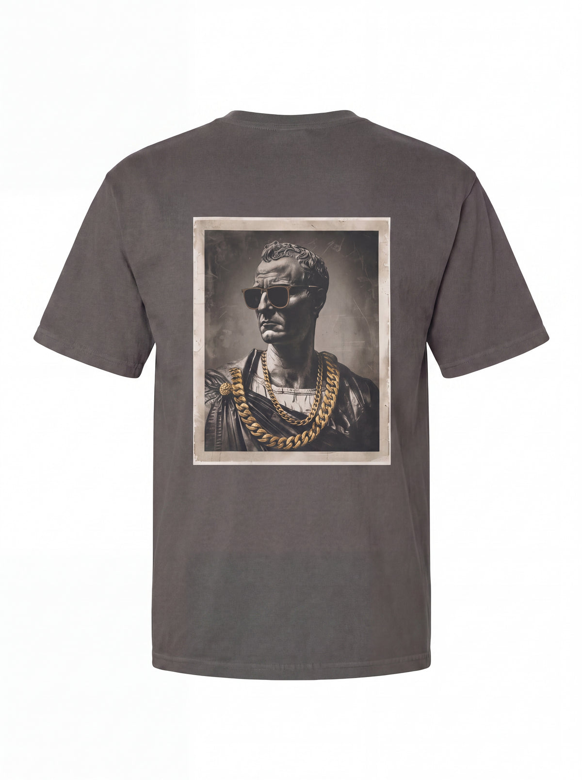 Cuban Chain Roman Bust T-Shirt — 90s Hip-Hop Classical Statue Graphic Tee