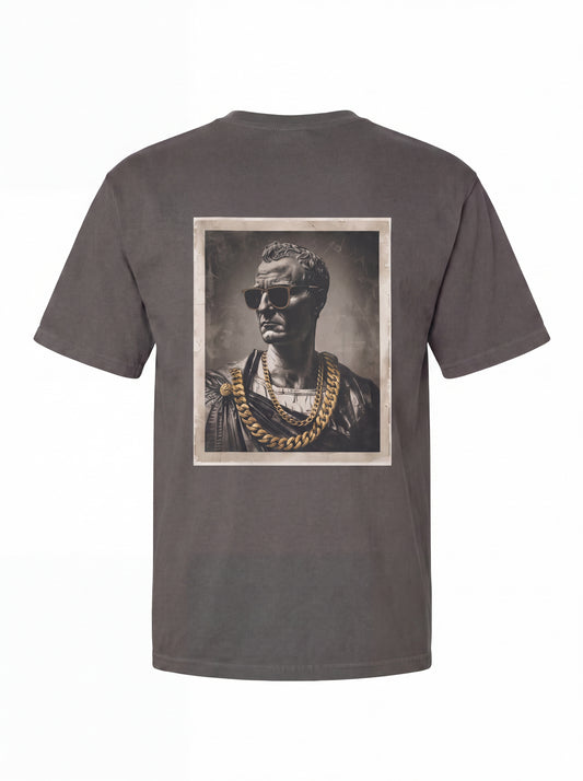 Cuban Chain Roman Bust T-Shirt — 90s Hip-Hop Classical Statue Graphic Tee