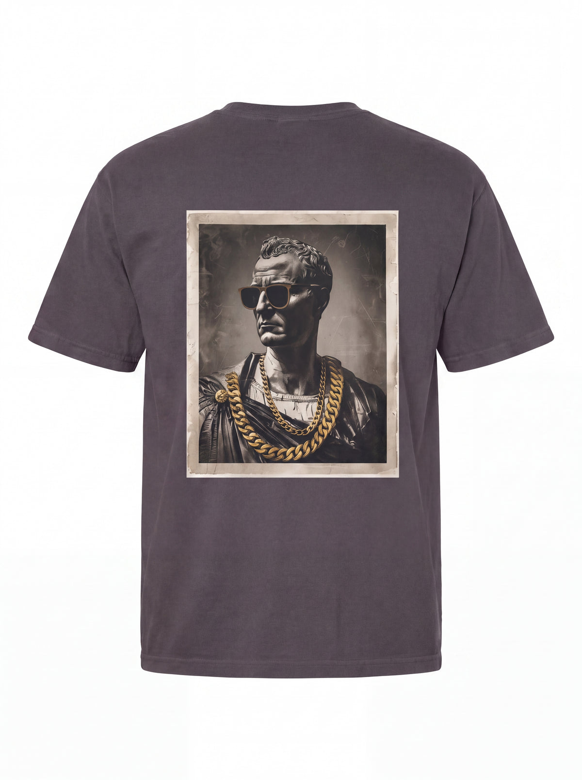 Cuban Chain Roman Bust T-Shirt — 90s Hip-Hop Classical Statue Graphic Tee