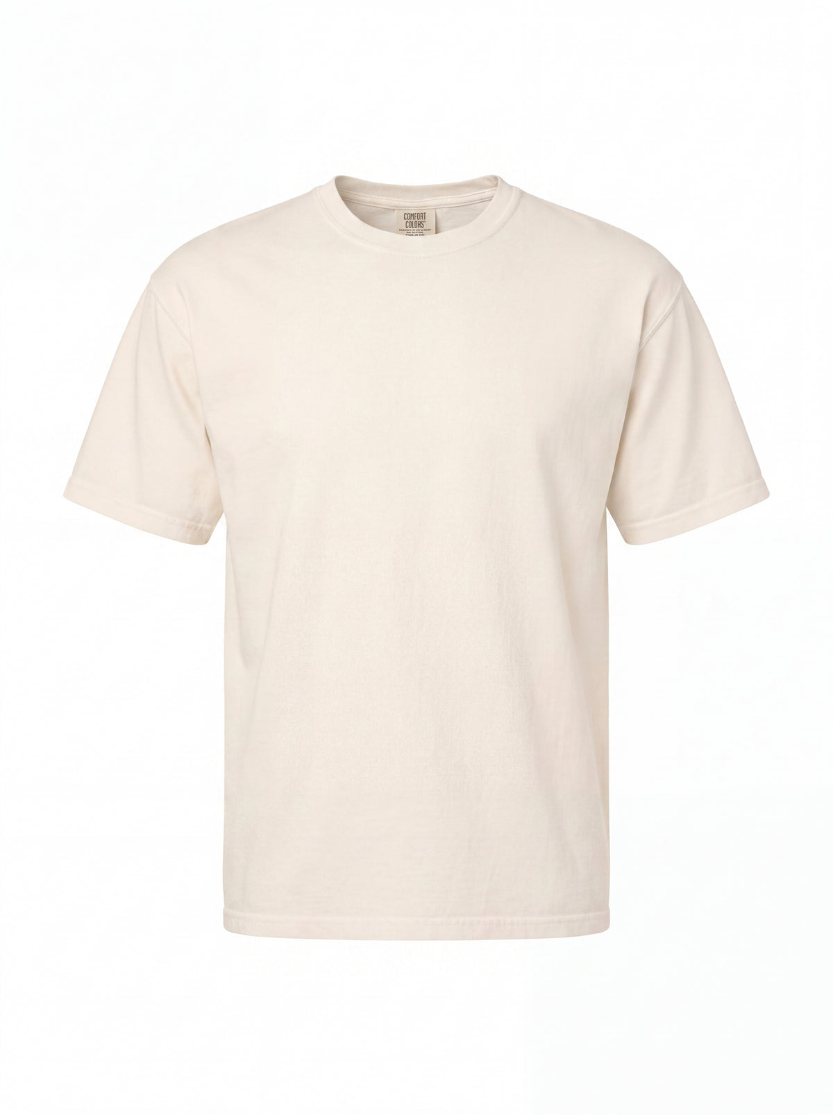 Unisex Heavyweight 6.1 oz Cotton Boxy Fit T-Shirt featuring roman bust cuban gold chain Graphic - 3D Ghost Mannequin Front View