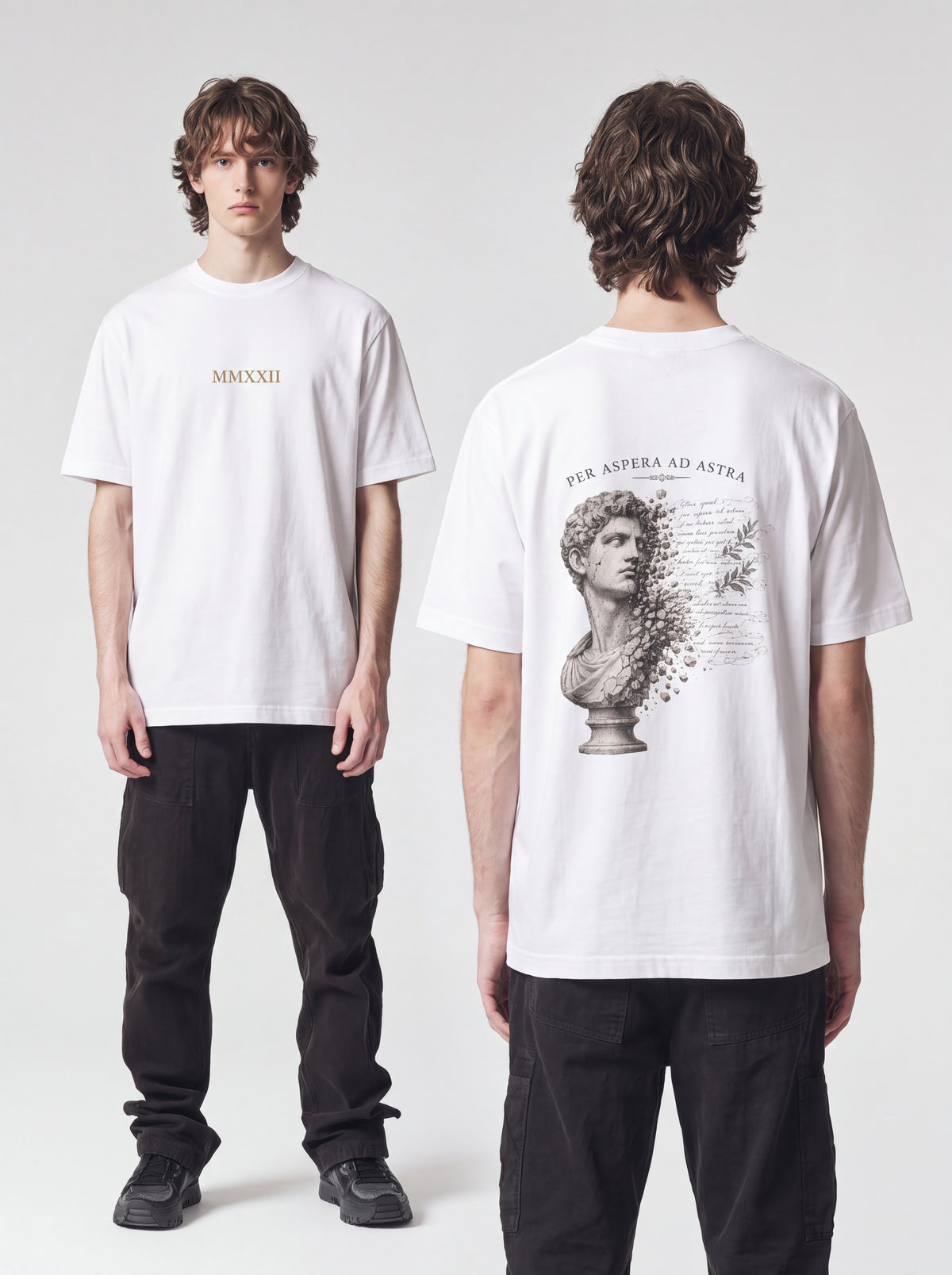 Roman Bust Tee — Vintage Marble Sculpture Graphic Shirt