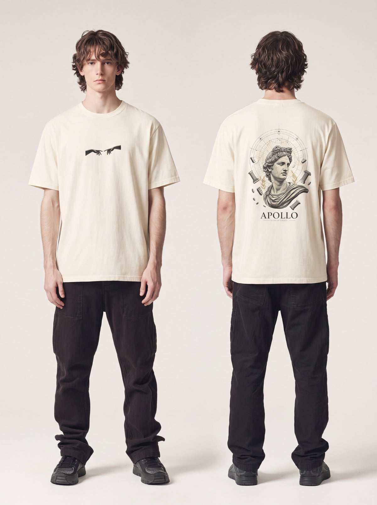 Apollo Tee — Greek God Statue Mythology Back Print Shirt