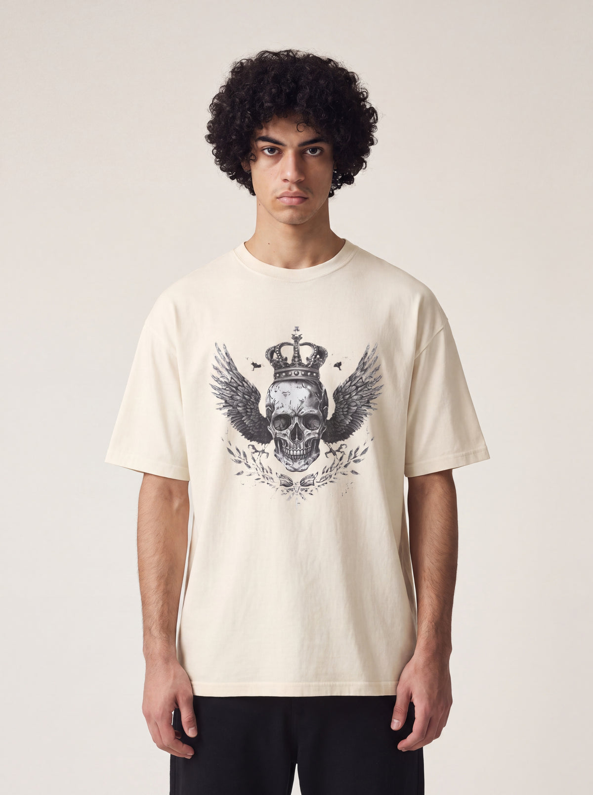 Skull Crown Tee — Winged Skull Graphic T-Shirt