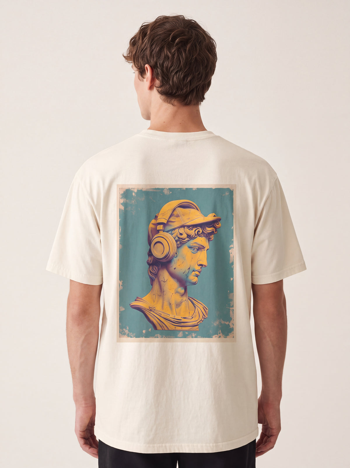 Vintage Statue with Headphones T-Shirt