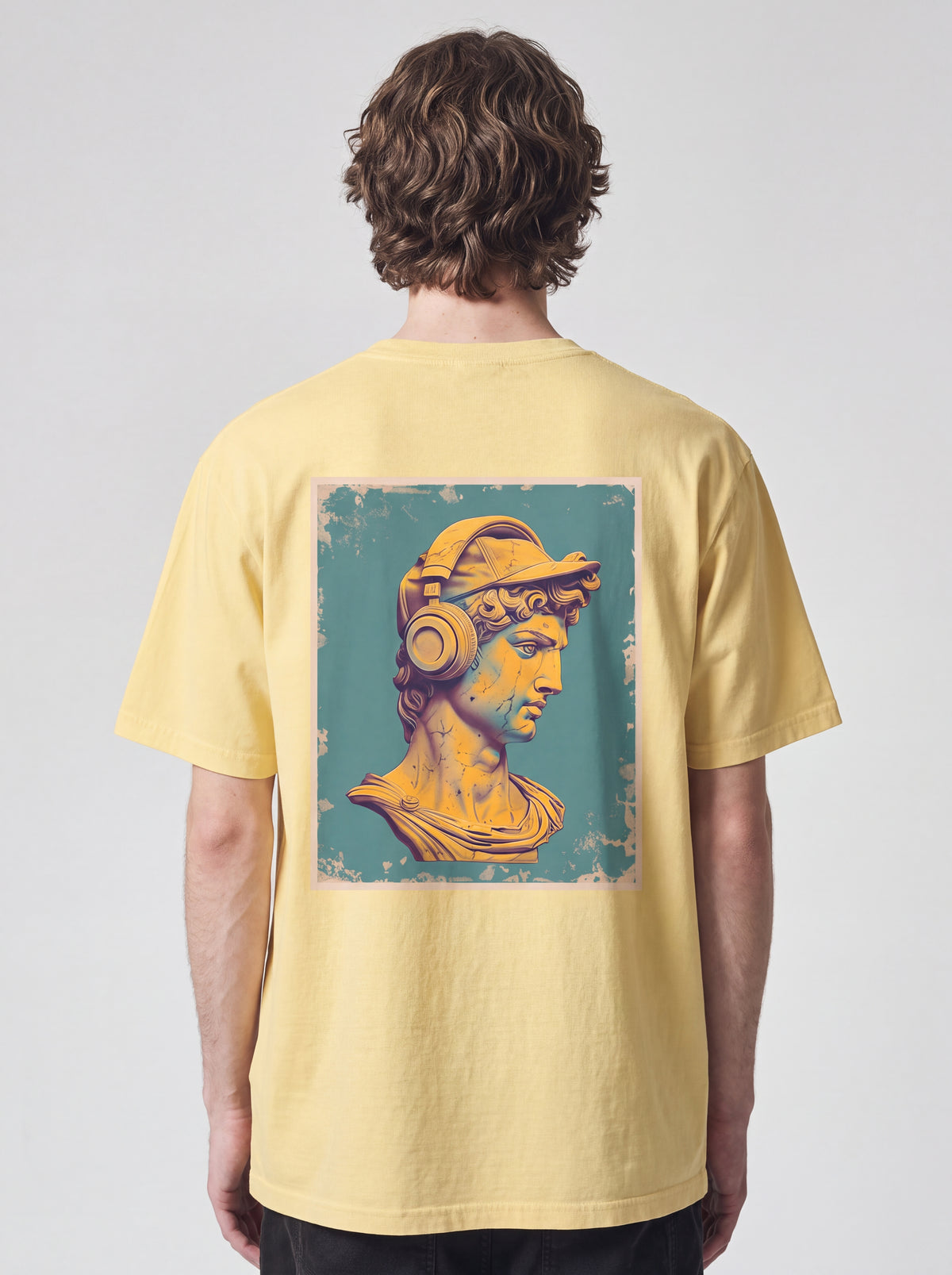 Vintage Statue with Headphones T-Shirt
