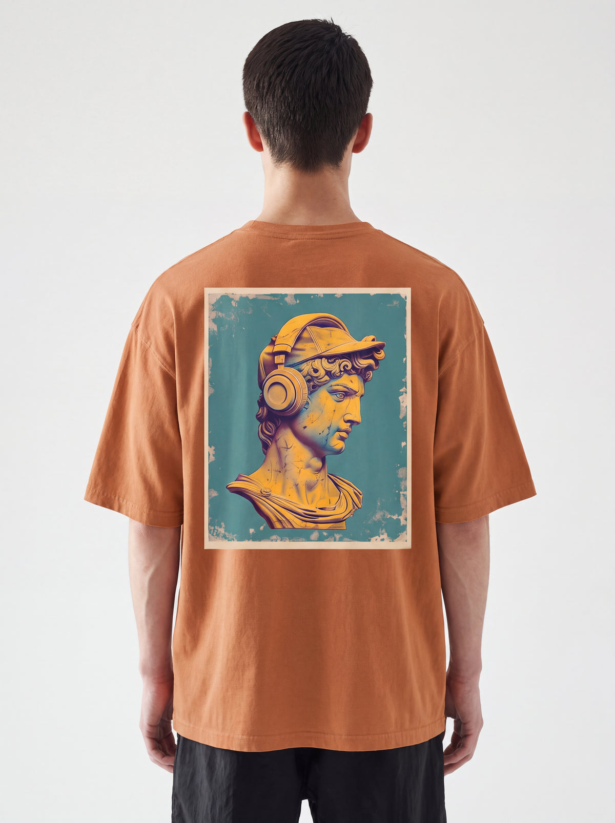 Vintage Statue with Headphones T-Shirt