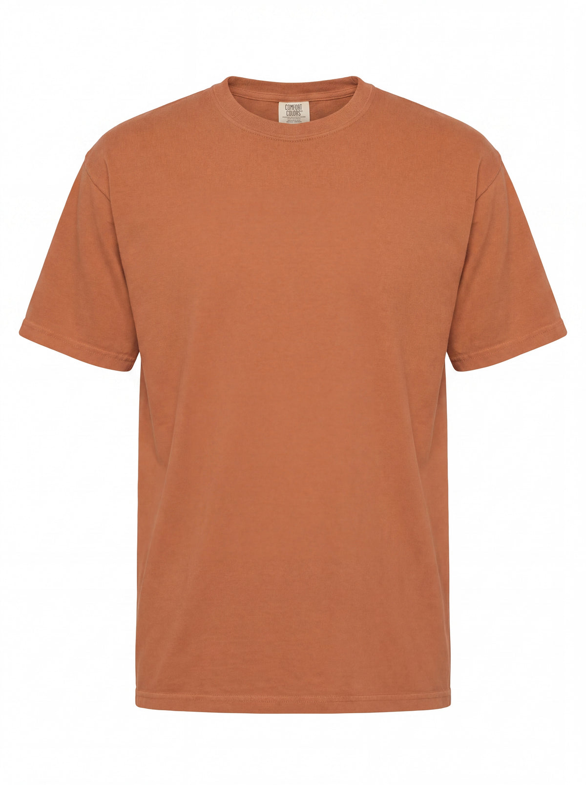 Classical Statue Head Graphic T-Shirt — Retro Orange Framed Art Tee