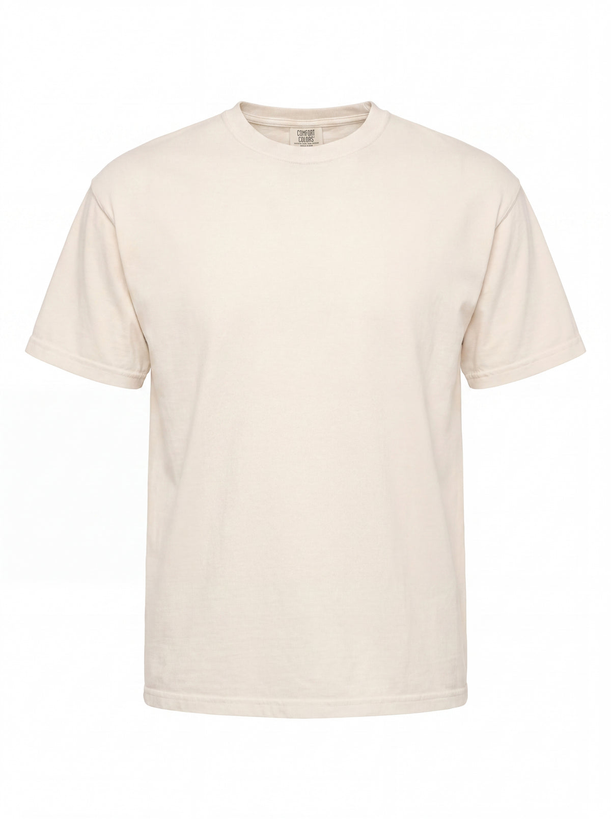 Unisex Heavyweight 6.1 oz Cotton Boxy Fit T-Shirt featuring classical statue with headphones Graphic - 3D Ghost Mannequin Front View