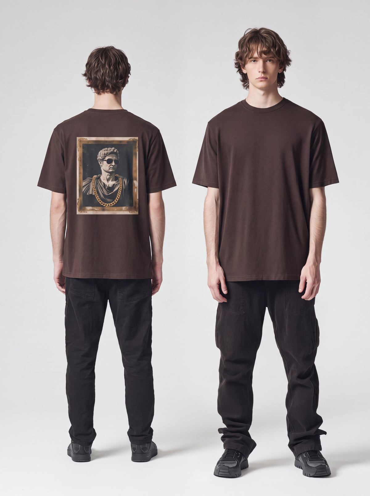 Renaissance Sculpture Graphic T-Shirt — Classical Roman Bust Vintage Washed Tee