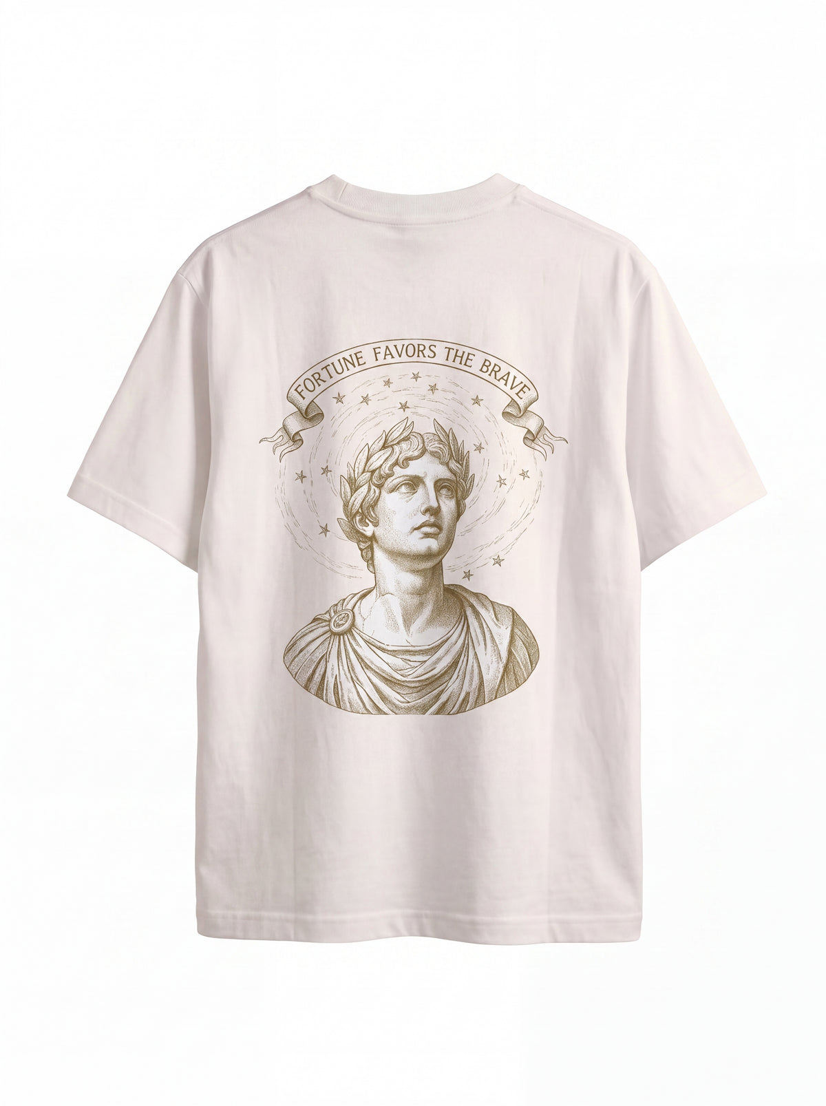 Unisex Heavyweight 6.1 oz Cotton Boxy Fit T-Shirt featuring classical sculpture Graphic - 3D Ghost Mannequin Back Print View