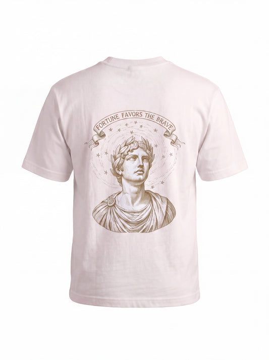 Unisex Heavyweight 6.1 oz Cotton Boxy Fit T-Shirt featuring classical sculpture Graphic - 3D Ghost Mannequin Back Print View