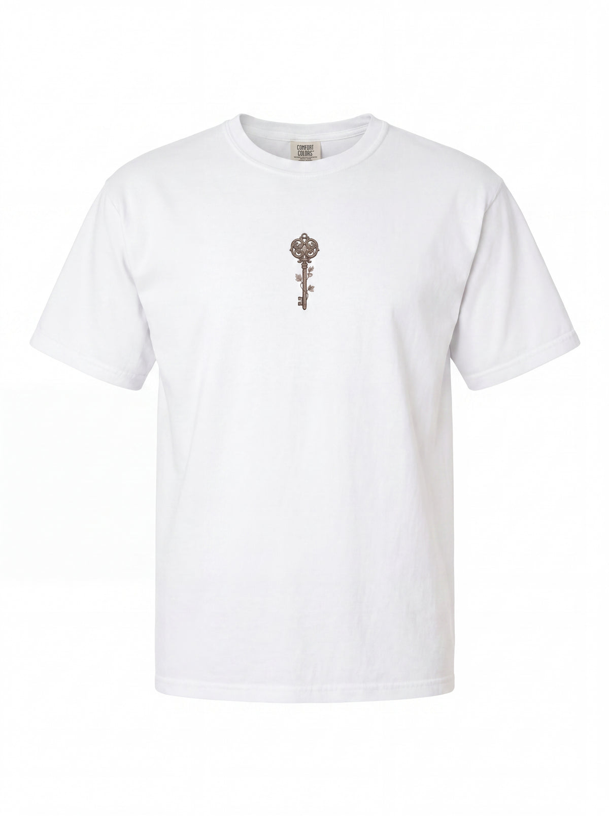 Unisex Heavyweight 6.1 oz Cotton Boxy Fit T-Shirt featuring celestial compass astrolabe Graphic - 3D Ghost Mannequin Front View